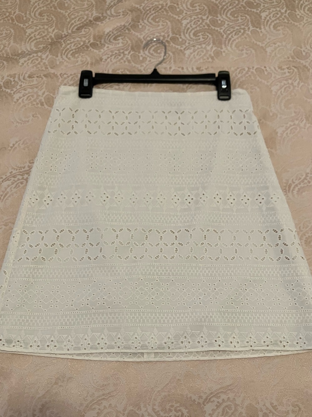 Ann Taylor Factory Cream Eyelet A-Line Skirt - Size 4